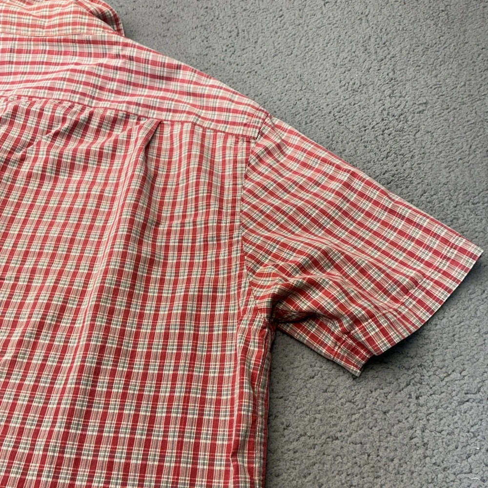 Vintage Polo Ralph Lauren Shirt Mens Large Adams Camp Collar Plaid Pocket USA